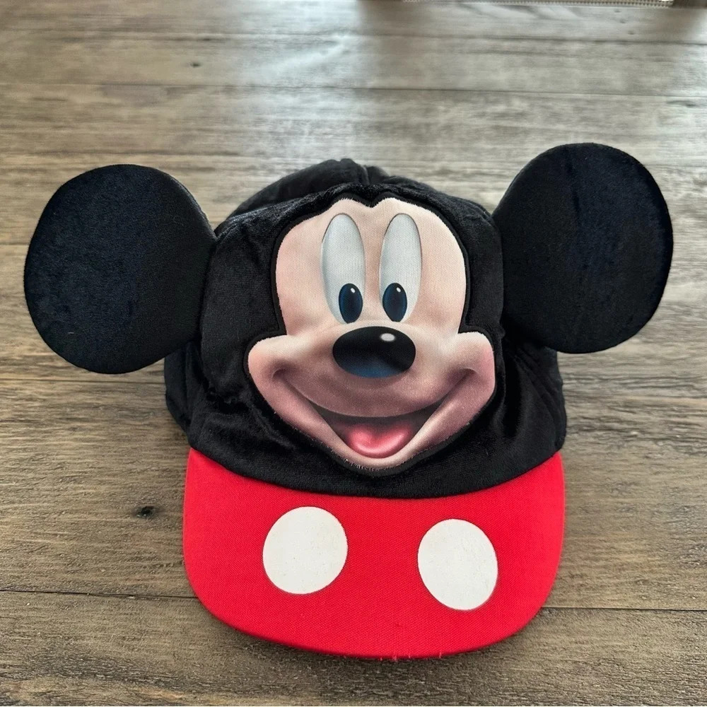 Disney Little Kids Mickey Mouse Ears Baseball Cap Hat Disneyland Disneyworld Red